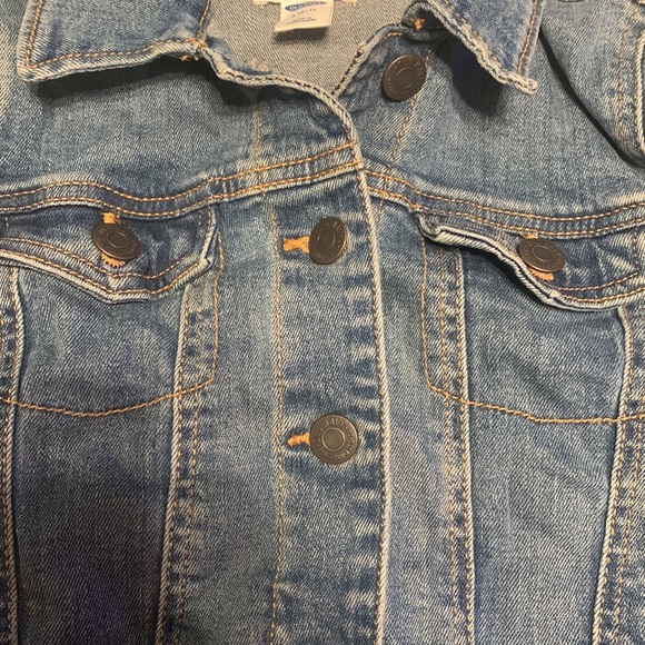 Denim Jean Jacket Button Front & Cuffs Stretch Old Navy Girls 6-7 - Picture 6 of 7